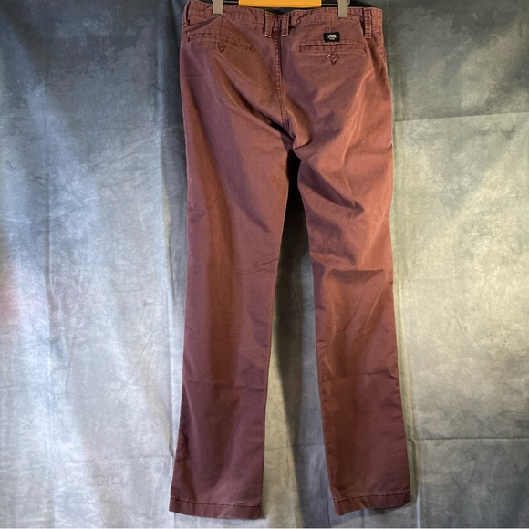 Vans Authentic Chino Pants Mens 34 Purple Slim Fit Flat Front Straight Leg Y2K - Picture 2 of 9